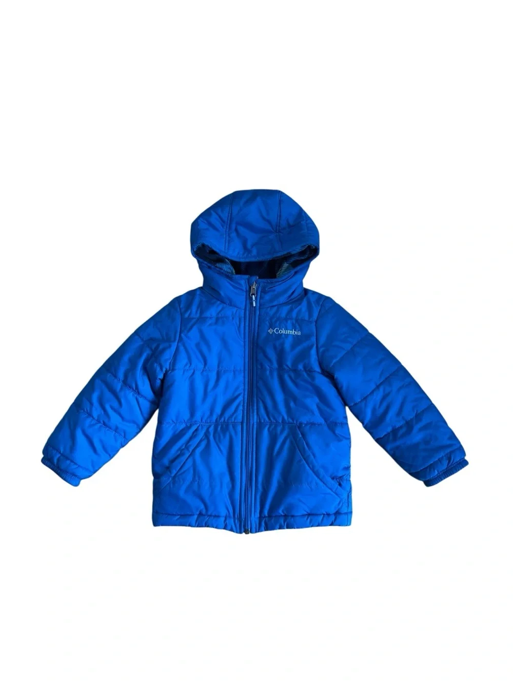 Columbia Toddler's Double Trouble Puffer Reversible Coat Jacket Size 4-6